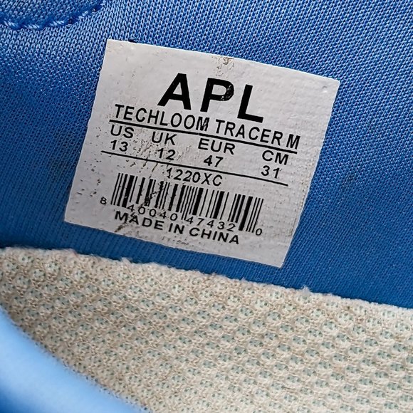 APL Men Techloom Tracer Blue Fabric Trainers Sneakers Size 13 - Picture 5 of 10